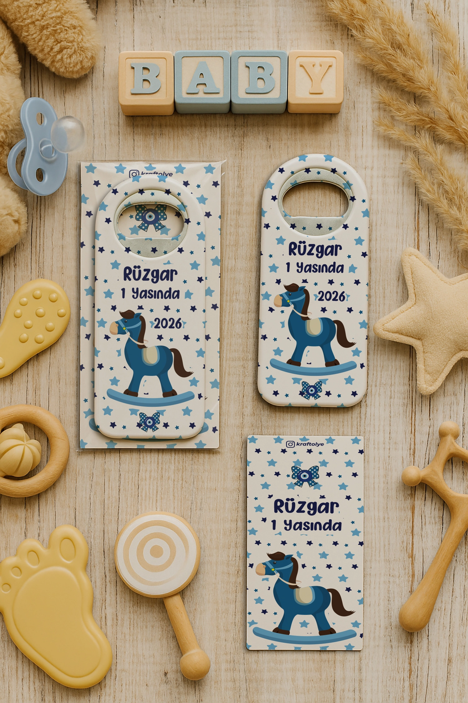 Atlı Karınca Temalı Kartlı Açacak Uzun Magnet