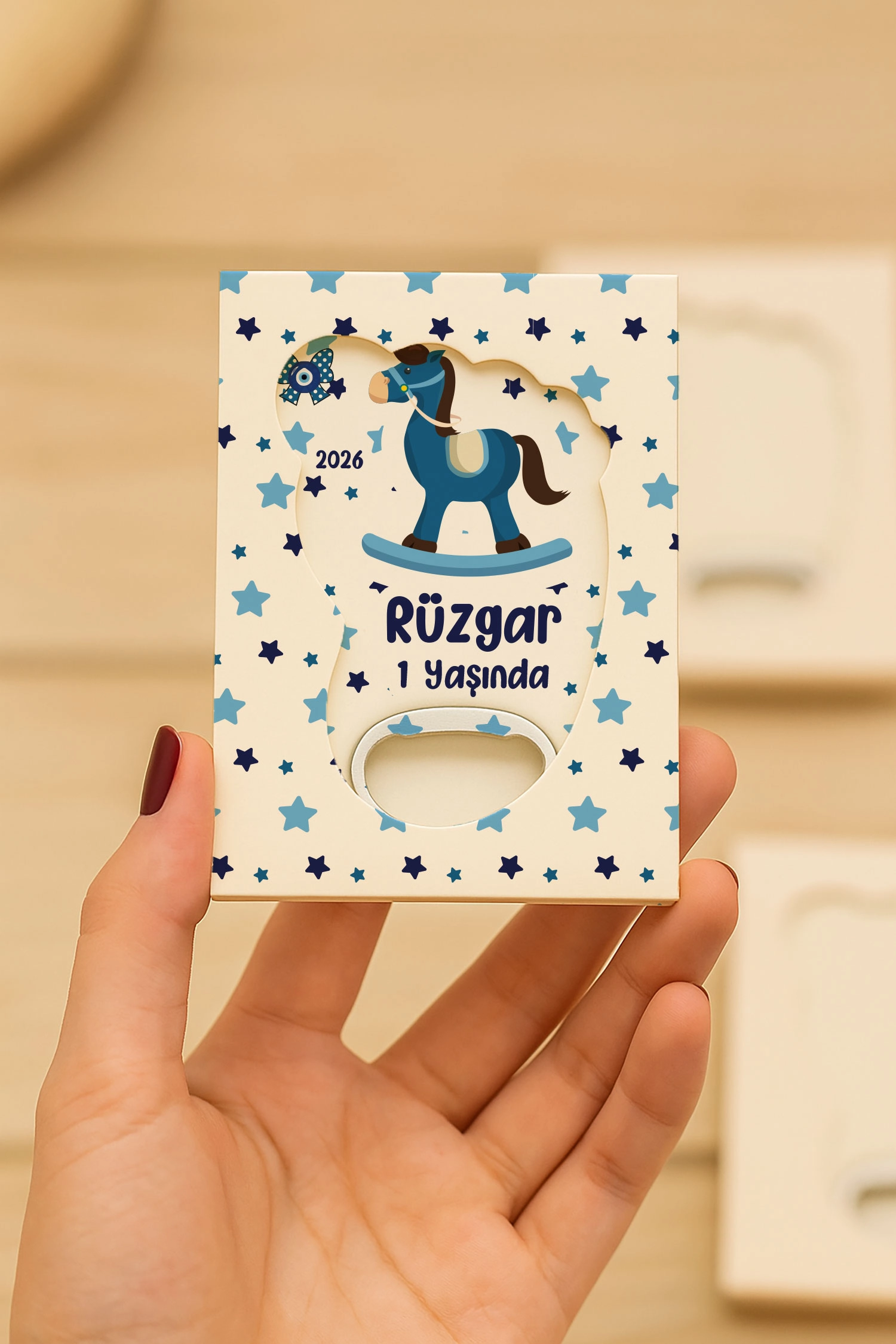Atlı Karınca Temalı Kutulu Ayak İzi Açacak Magnet