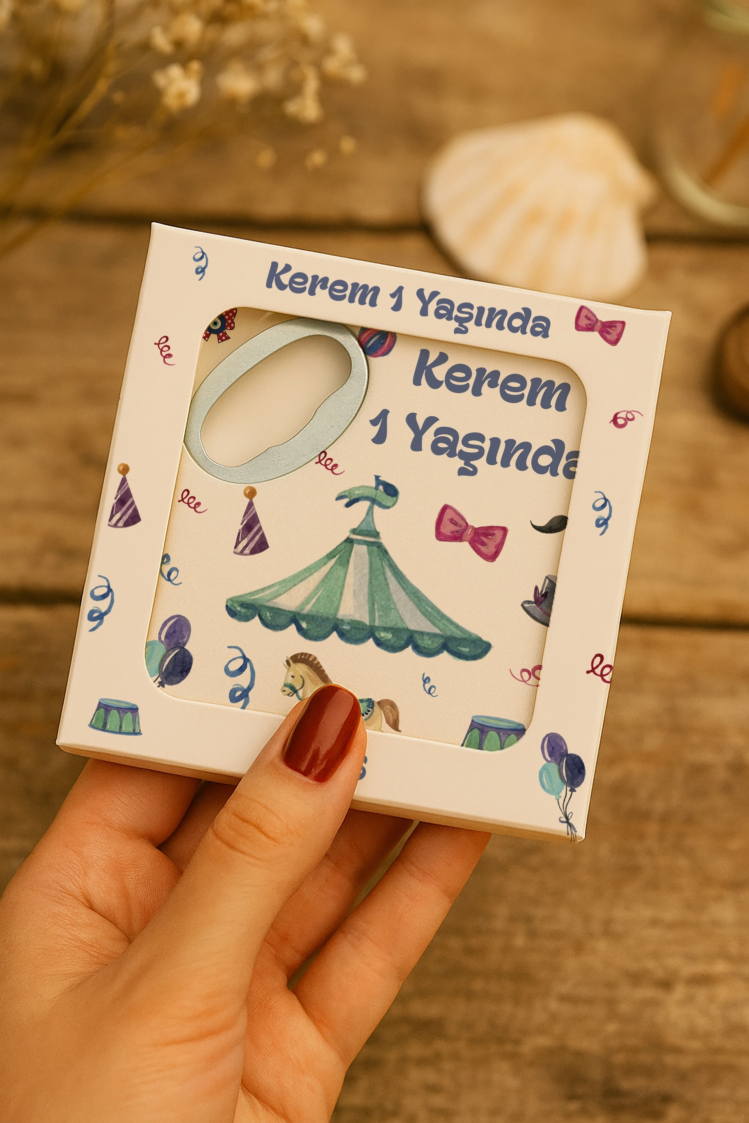 Atlı Karınca Temalı Kutulu Kare Açacak Magnet