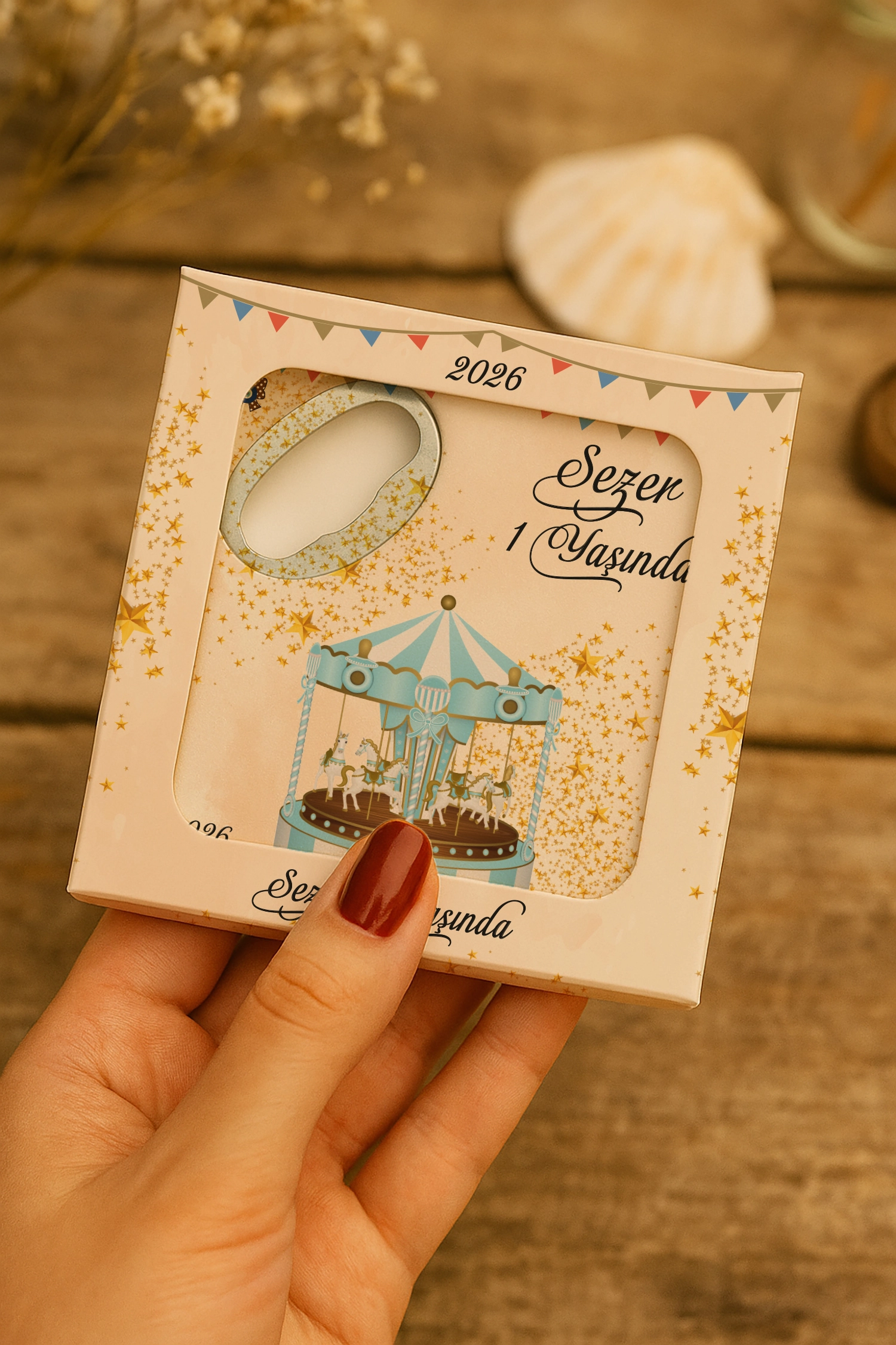 Atlı Karınca Temalı Mühürlü Kare Açacak Magnet