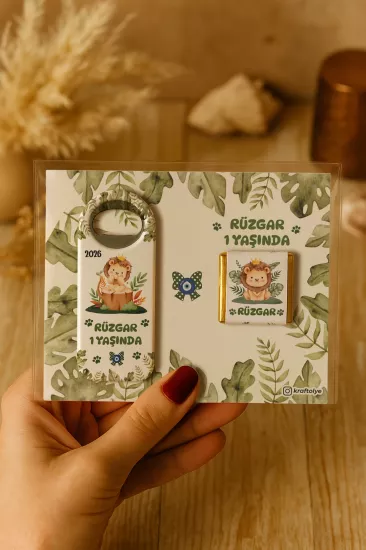 Çikolatalı Uzun Açacak Magnet | Bebek Hediyeleri