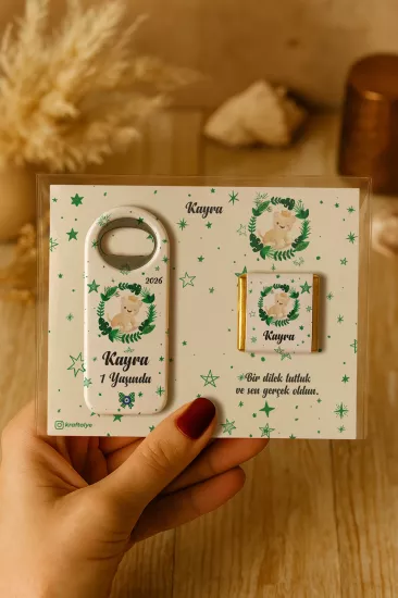 Çikolatalı Uzun Açacak Magnet | Bebek Hediyeleri