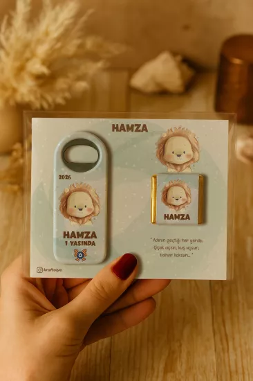 Çikolatalı Uzun Açacak Magnet | Bebek Hediyeleri