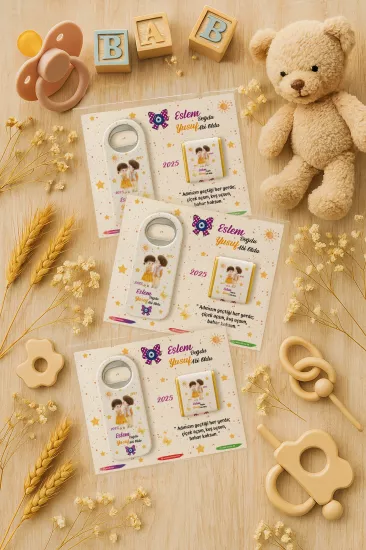 Çikolatalı Uzun Açacak Magnet | Bebek Hediyeleri