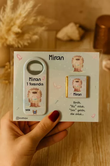 Çikolatalı Uzun Açacak Magnet | Bebek Hediyeleri