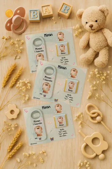 Çikolatalı Uzun Açacak Magnet | Bebek Hediyeleri
