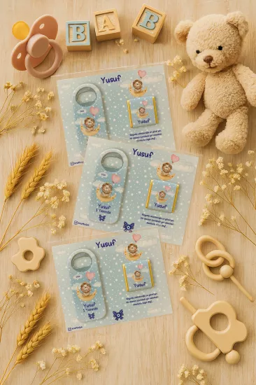 Çikolatalı Uzun Açacak Magnet | Bebek Hediyeleri