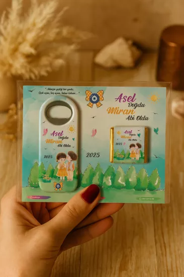Çikolatalı Uzun Açacak Magnet | Bebek Hediyeleri