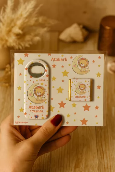 Çikolatalı Uzun Açacak Magnet | Bebek Hediyeleri