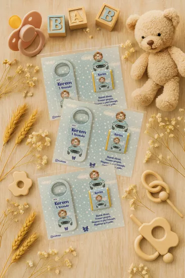 Çikolatalı Uzun Açacak Magnet | Bebek Hediyeleri