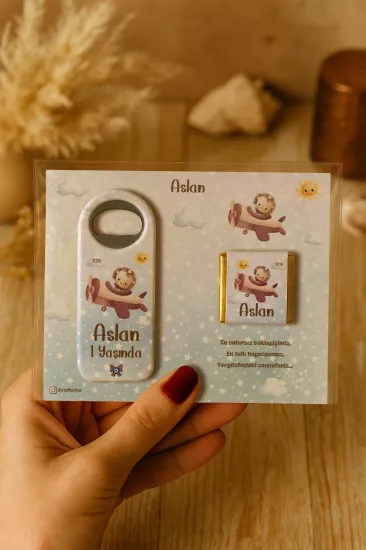 Çikolatalı Uzun Açacak Magnet | Bebek Hediyeleri