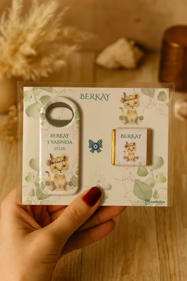Çikolatalı Uzun Açacak Magnet | Bebek Hediyeleri