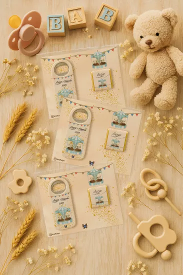 Çikolatalı Uzun Açacak Magnet | Bebek Hediyeleri