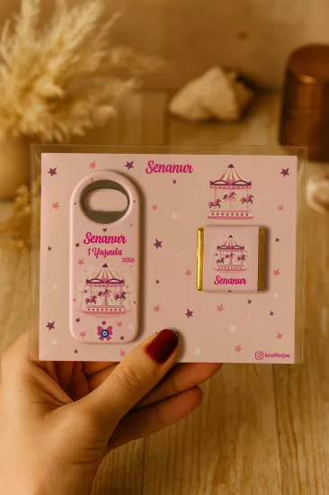 Çikolatalı Uzun Açacak Magnet | Bebek Hediyeleri