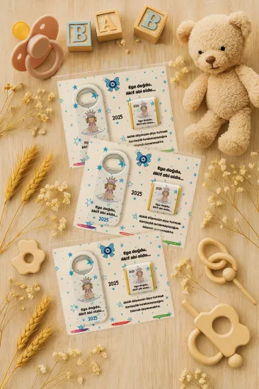 Çikolatalı Uzun Açacak Magnet | Bebek Hediyeleri