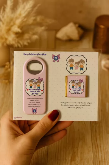 Çikolatalı Uzun Açacak Magnet | Bebek Hediyeleri