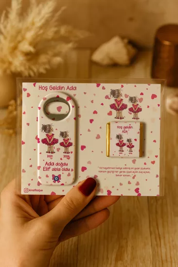 Çikolatalı Uzun Açacak Magnet | Bebek Hediyeleri