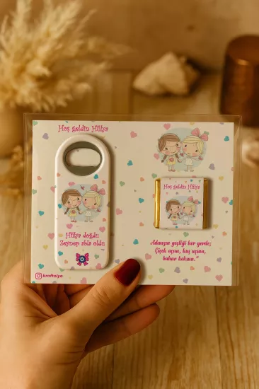 Çikolatalı Uzun Açacak Magnet | Bebek Hediyeleri