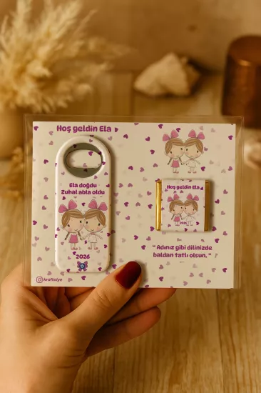 Çikolatalı Uzun Açacak Magnet | Bebek Hediyeleri