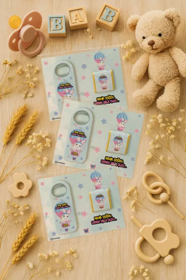 Çikolatalı Uzun Açacak Magnet | Bebek Hediyeleri
