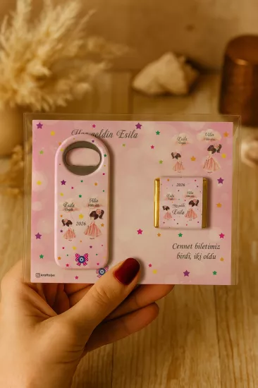 Çikolatalı Uzun Açacak Magnet | Bebek Hediyeleri
