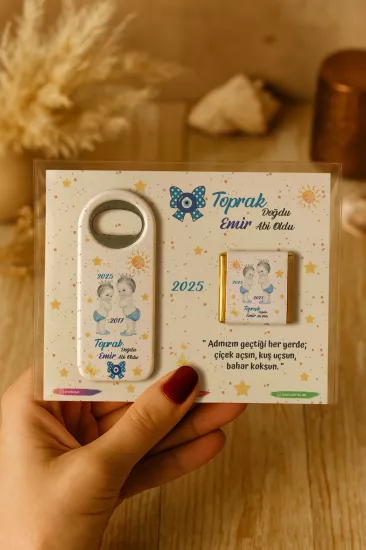 Çikolatalı Uzun Açacak Magnet | Bebek Hediyeleri