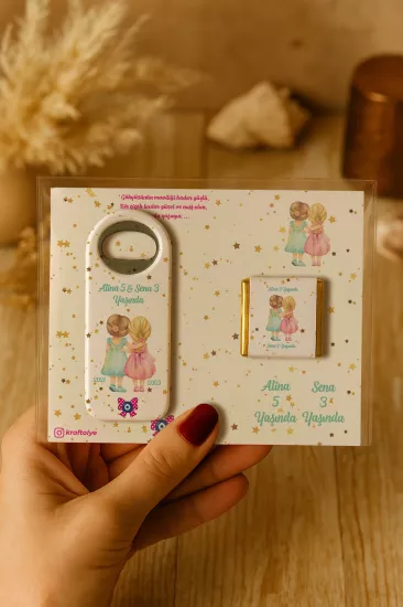 Çikolatalı Uzun Açacak Magnet | Bebek Hediyeleri