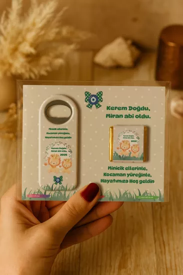 Çikolatalı Uzun Açacak Magnet | Bebek Hediyeleri
