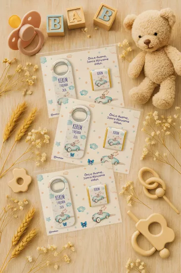 Çikolatalı Uzun Açacak Magnet | Bebek Hediyeleri