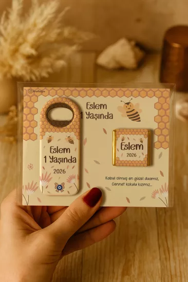 Çikolatalı Uzun Açacak Magnet | Bebek Hediyeleri
