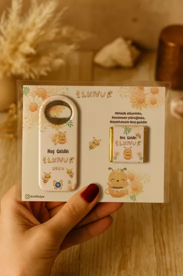 Çikolatalı Uzun Açacak Magnet | Bebek Hediyeleri