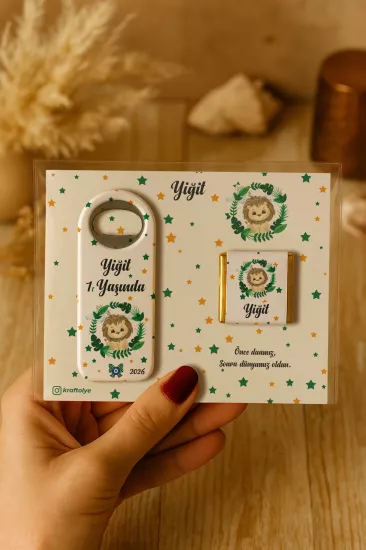 Çikolatalı Uzun Açacak Magnet | Bebek Hediyeleri