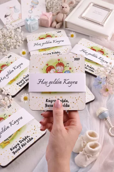 Bebek & Doğum Günü Ahşap Bardak Altlıkları