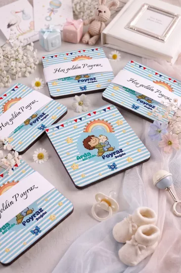 Bebek & Doğum Günü Ahşap Bardak Altlıkları