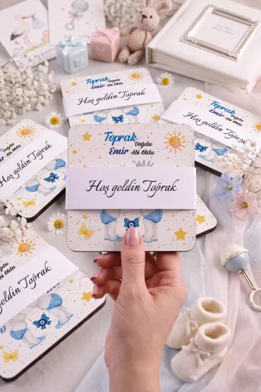 Bebek & Doğum Günü Ahşap Bardak Altlıkları