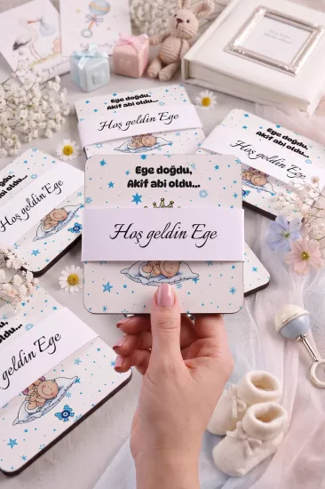 Bebek & Doğum Günü Ahşap Bardak Altlıkları