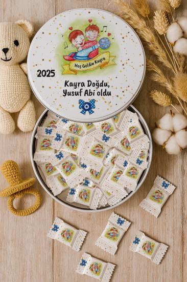 Kişiye Özel Metal Kutulu Madlen Çikolata – Doğum Günü & Baby Shower