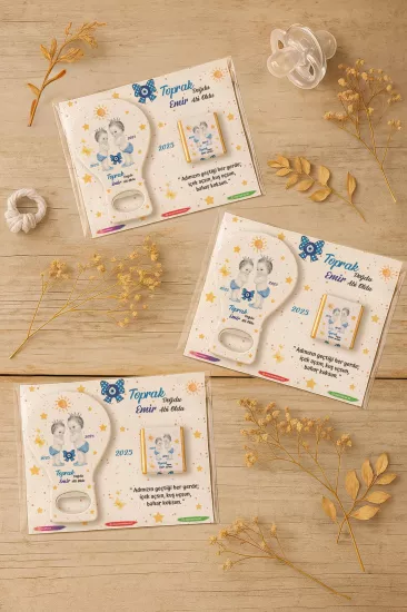 Çikolatalı Balon Açacak Magnet | Yeni Doğan, Baby Shower, Doğum Günü, Diş Buğdayı Hediyesi