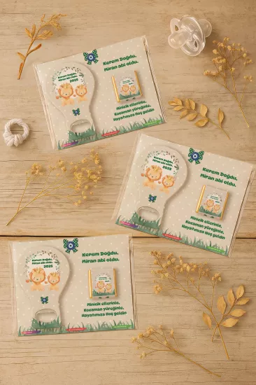 Çikolatalı Balon Açacak Magnet | Yeni Doğan, Baby Shower, Doğum Günü, Diş Buğdayı Hediyesi