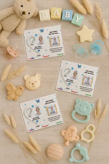 Çikolatalı Kalp Açacak Magnet | Yeni Doğan, Doğum Günü, Baby Shower Hediyesi