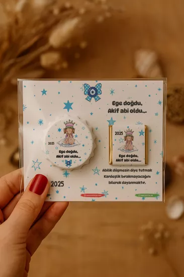 Yeni Doğan ve Baby Shower Çikolatalı Kapak Açacak Magnet Hediyelikleri