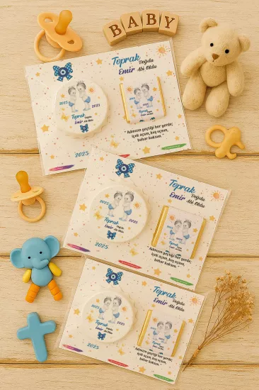 Yeni Doğan ve Baby Shower Çikolatalı Kapak Açacak Magnet Hediyelikleri