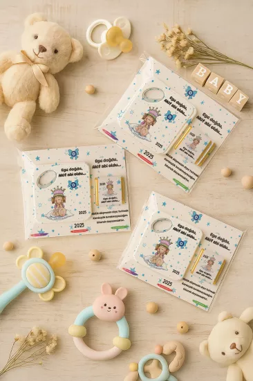 Kişiye Özel Çikolatalı Açacak Magnet – Baby Shower & Yeni Doğan Hediyesi