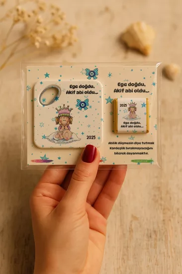 Çikolatalı Kare Bardak Altlığı Açacak Magnet