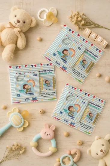 Kişiye Özel Çikolatalı Açacak Magnet – Baby Shower & Yeni Doğan Hediyesi