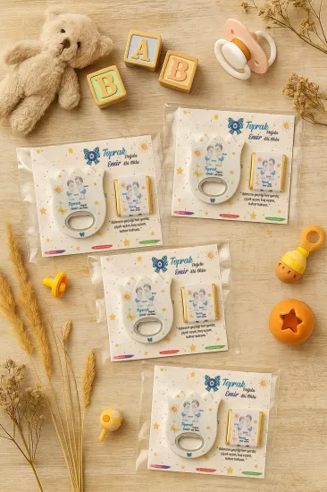 Kişiye Özel Çikolatalı Lale Açacak Magnet – Baby Shower & Yeni Doğan Hediyesi