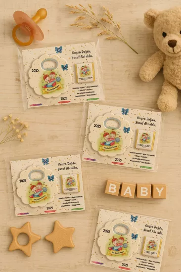 Kişiye Özel Çikolatalı Papatya Açacak Magnet – Bardak Altlığı Hediyelik