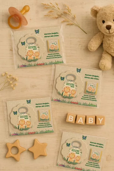 Kişiye Özel Çikolatalı Papatya Açacak Magnet – Bardak Altlığı Hediyelik