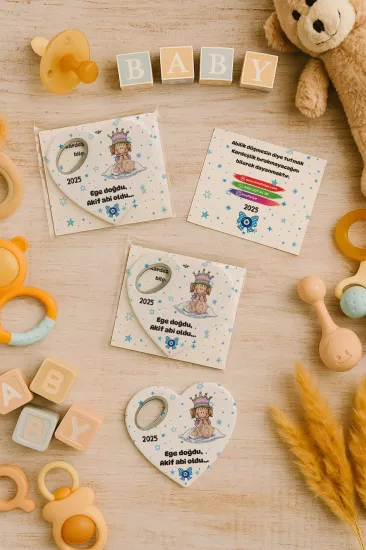Jelatin Kartlı Kalp Açacak Magnet | Bebek ve Özel Gün Hediyesi