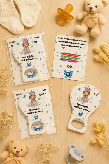Jelatin Kartlı Bebek Hediyesi Balon Açacak Magnet | Baby Shower – Doğum Günü – Diş Buğdayı